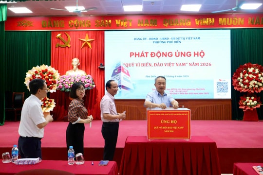 Phường Phú Diễn phát động ủng hộ Quỹ "Vì biển, đảo Việt Nam" năm 2026