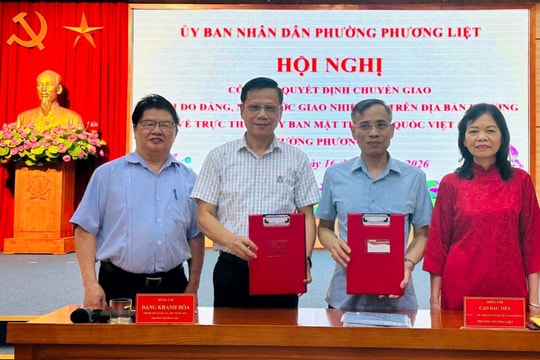 Phường Phương Liệt chuyển giao Hội Người cao tuổi, Hội Chữ thập đỏ về Mặt trận Tổ quốc quản lý