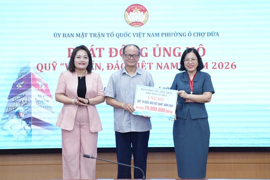 Phường Ô Chợ Dừa phát động ủng hộ Quỹ "Vì biển, đảo Việt Nam"