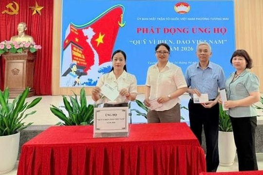 Phường Tương Mai phát động ủng hộ Quỹ "Vì biển, đảo Việt Nam"