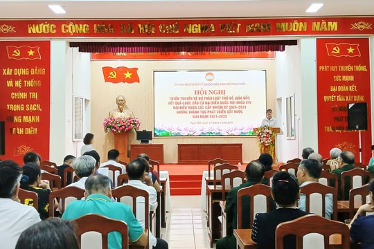 Xã Ngọc Hồi tuyên truyền dự thảo Luật Thủ đô (sửa đổi) tới cán bộ và nhân dân