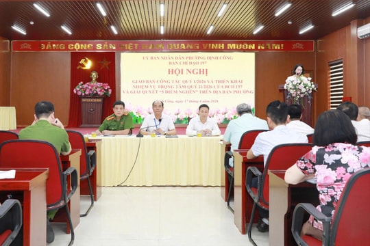 Định Công tập trung tháo gỡ “5 điểm nghẽn”, nâng cao hiệu quả quản lý đô thị