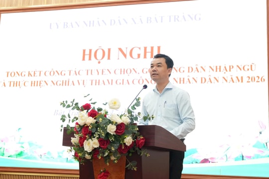 Xã Bát Tràng: Bảo đảm chất lượng, hoàn thành 100% chỉ tiêu tuyển quân năm 2026