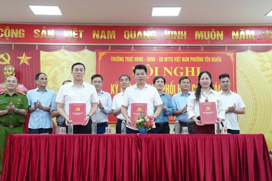 Phường Yên Nghĩa ký kết Quy chế phối hợp công tác