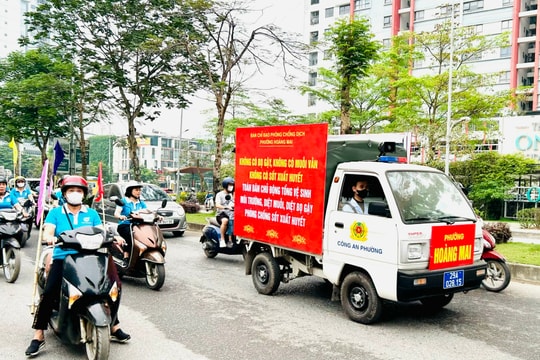 Phường Hoàng Mai tập trung xử lý môi trường, không để phát sinh ổ dịch sốt xuất huyết
