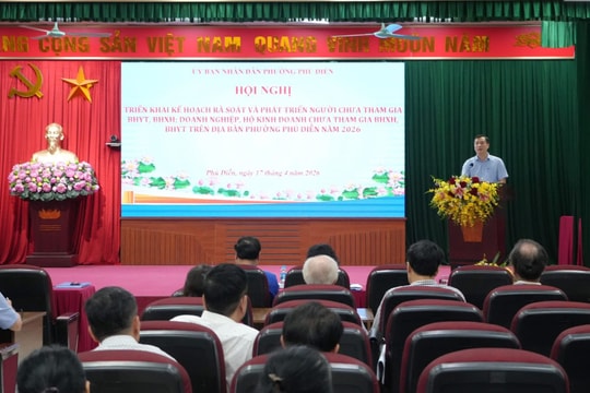 Trước 31-5, phường Phú Diễn hoàn thành rà soát người chưa tham gia bảo hiểm xã hội