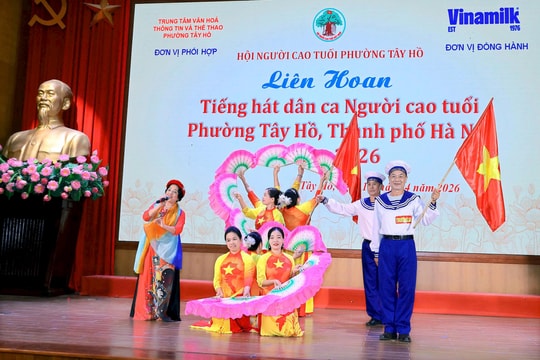 Đặc sắc Liên hoan tiếng hát dân ca người cao tuổi phường Tây Hồ 2026