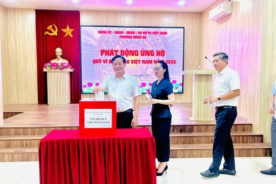 Phường Hồng Hà phát động ủng hộ Quỹ ''Vì biển, đảo Việt Nam'' năm 2026