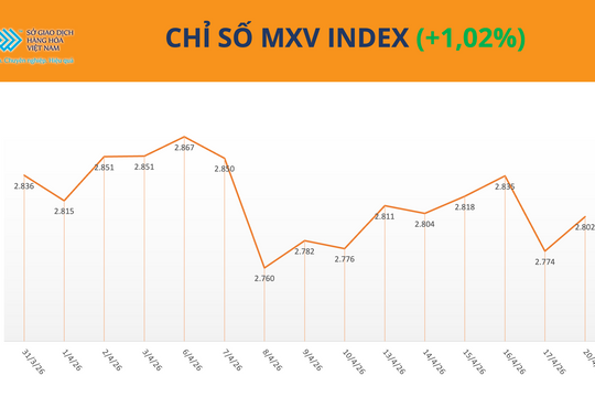 Sắc xanh lan tỏa, MXV-Index vượt ngưỡng 2.800 điểm
