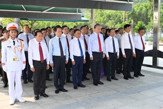 Tổng Bí thư, Chủ tịch nước Tô Lâm dâng hương tưởng niệm Tổng Bí thư Hà Huy Tập tại Hà Tĩnh