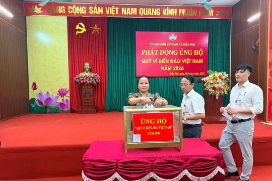 Xã Trần Phú phát động ủng hộ Quỹ “Vì biển, đảo Việt Nam” năm 2026