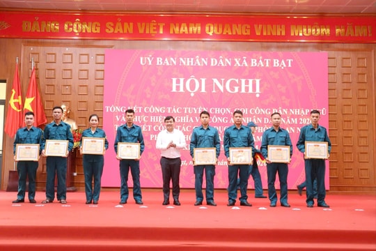Xã Bất Bạt hoàn thành toàn diện nhiệm vụ tuyển quân năm 2026