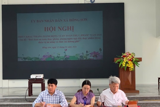 Xã Hồng Sơn siết chặt quản lý an toàn thực phẩm trong Tháng hành động năm 2026