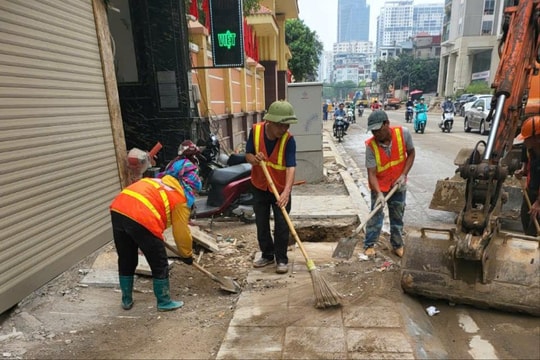 Gấp rút thi công đường Nguyễn Tuân vì lợi ích người dân