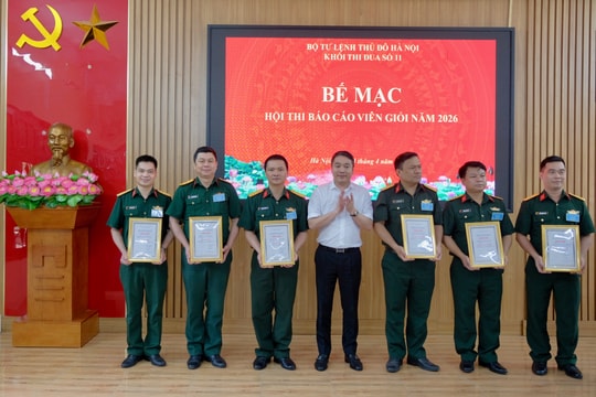 Khối thi đua số 11 (Bộ Tư lệnh Thủ đô) tổ chức thành công Hội thi Báo cáo viên giỏi năm 2026