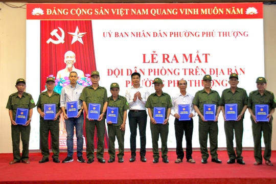 Phường Phú Thượng thành lập 21 đội dân phòng tại tổ dân phố