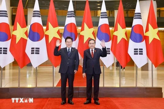 Chủ tịch Quốc hội Trần Thanh Mẫn hội kiến Tổng thống Hàn Quốc Lee Jae Myung