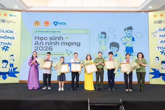 101 học sinh được trao giải cuộc thi Học sinh với An ninh mạng 2026