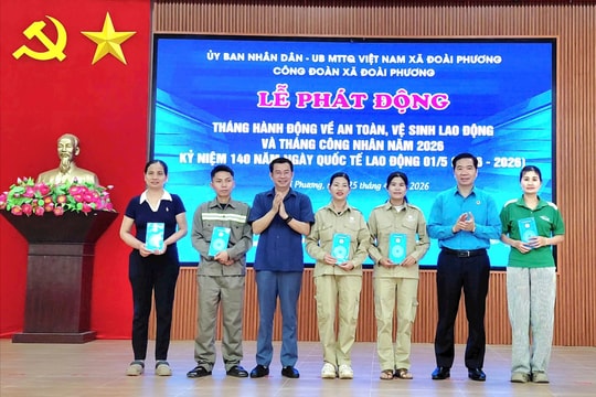 Xã Đoài Phương phát động Tháng Công nhân và an toàn vệ sinh lao động