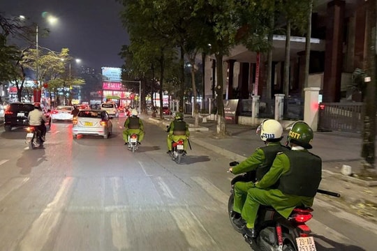 Công an phường Yên Hòa tăng cường tuần tra đêm, giữ bình yên dịp lễ 30/4 – 1/5