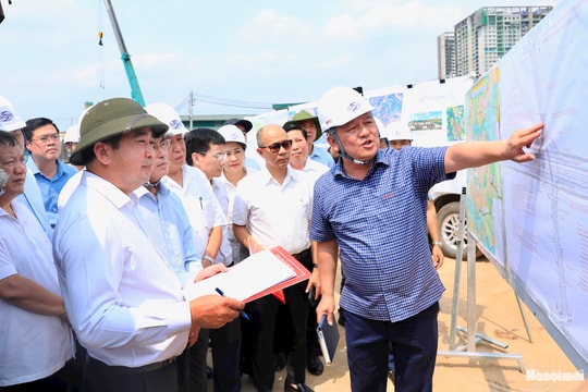 Bí thư Thành ủy Hà Nội Trần Đức Thắng kiểm tra, đôn đốc tiến độ các dự án trọng điểm của thành phố