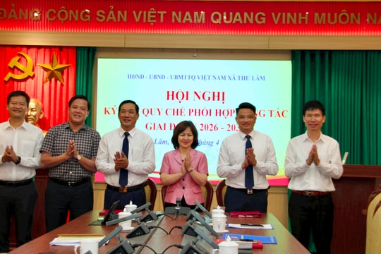 Xã Thư Lâm: Ký kết Quy chế phối hợp công tác giai đoạn 2026-2031