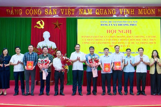 Xã Thượng Phúc: Biểu dương tập thể, cá nhân có thành tích trong công tác giải phóng mặt bằng