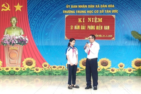 Lan tỏa giá trị ngày thống nhất đất nước trong học đường ở Dân Hòa