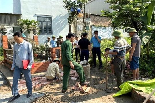 Xã Dân Hòa xử lý kịp thời vi phạm trật tự xây dựng tại thôn Ngô Đồng và Mục Xá
