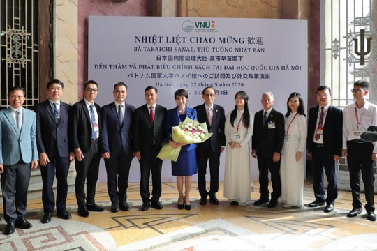 Thủ tướng Nhật Bản tới thăm và phát biểu chính sách đối ngoại tại Đại học Quốc gia Hà Nội