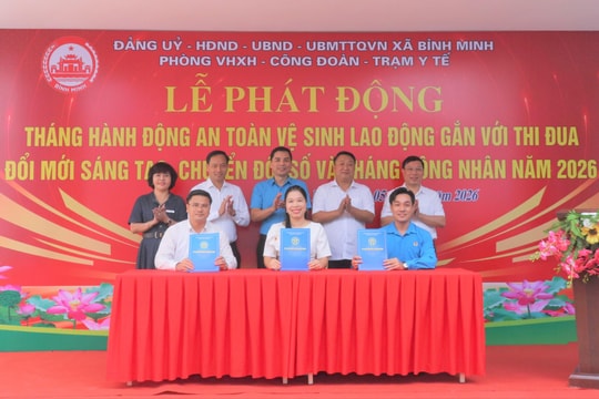Xã Bình Minh phát động Tháng hành động về an toàn, vệ sinh lao động năm 2026