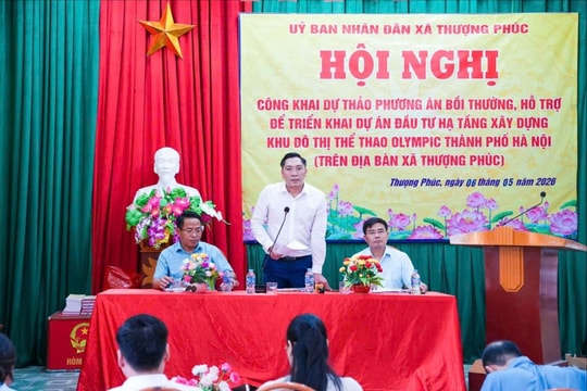 Xã Thượng Phúc: Công khai dự thảo phương án bồi thường tại dự án Khu đô thị thể thao Olympic