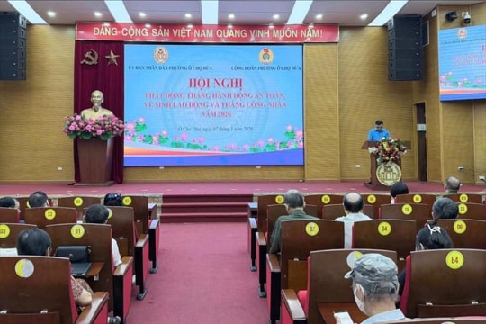 Phường Ô Chợ Dừa phát động Tháng hành động về An toàn, vệ sinh lao động và Tháng Công nhân 2026