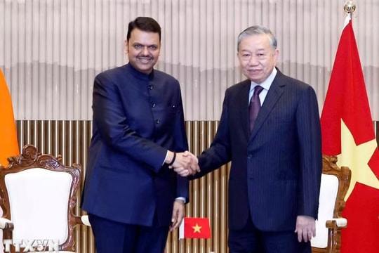 Tổng Bí thư, Chủ tịch nước Tô Lâm tiếp Thủ hiến bang Maharashtra