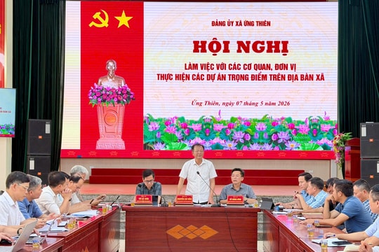 Xã Ứng Thiên rà soát tiến độ 13 dự án trọng điểm trên địa bàn