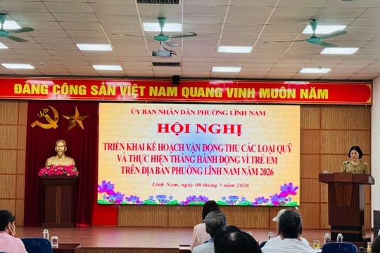 Phường Lĩnh Nam triển khai vận động các loại quỹ và Tháng hành động vì trẻ em năm 2026