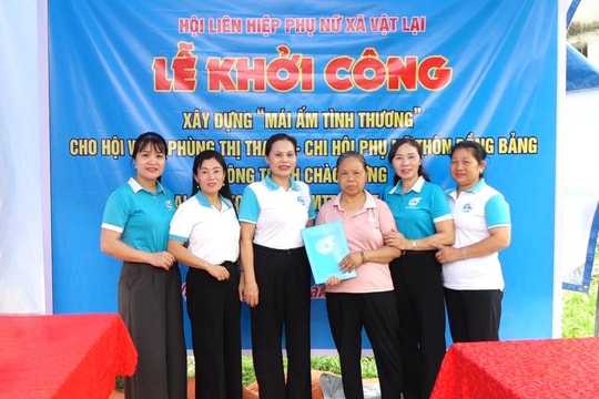 Hội LHPN xã Vật Lại khởi công xây dựng “Mái ấm tình thương” cho hội viên khó khăn