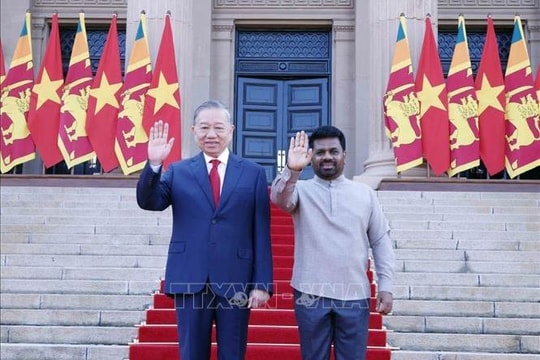 Lễ đón trọng thể Tổng Bí thư, Chủ tịch nước Tô Lâm thăm cấp Nhà nước Cộng hòa Xã hội chủ nghĩa dân chủ Sri Lanka