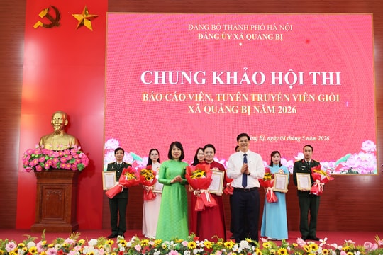 Xã Quảng Bị tổ chức chung khảo hội thi Báo cáo viên, tuyên truyền viên giỏi