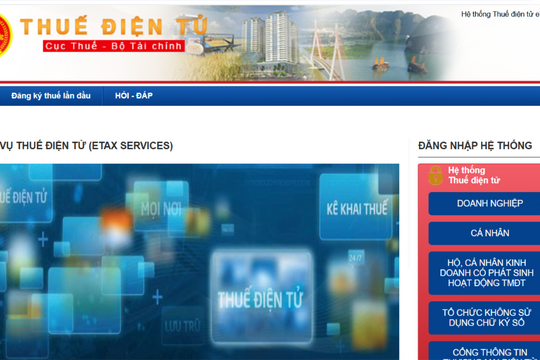 Tạm dừng dịch vụ, hệ thống thuế điện tử từ 0h đến 8h ngày 9-5