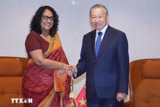 Tổng Bí thư, Chủ tịch nước Tô Lâm hội kiến Thủ tướng Sri Lanka Harini Amarasuriya