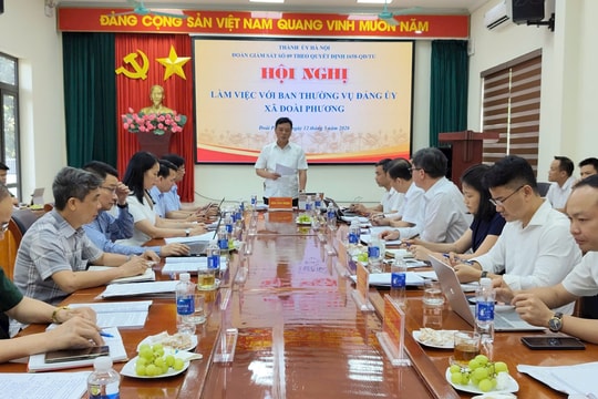 Đoàn giám sát số 09 của Thành ủy làm việc tại xã Đoài Phương