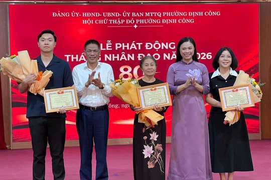 Phường Định Công phát động Tháng Nhân đạo