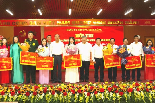 Sôi nổi Hội thi Báo cáo viên, tuyên truyền viên giỏi phường Định Công năm 2026