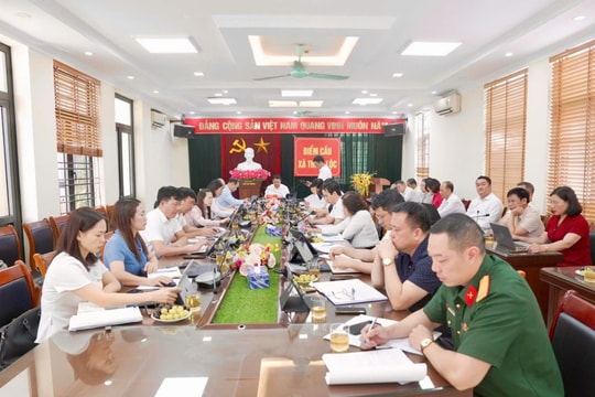 Đoàn Giám sát của Thành ủy Hà Nội làm việc với xã Thiên Lộc về thực hiện các nhiệm vụ trọng tâm sau sáp nhập