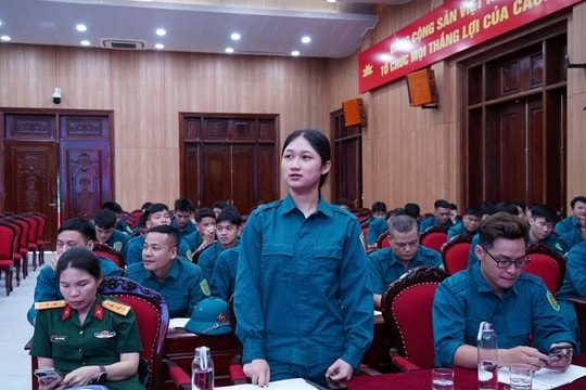 Phường Chương Mỹ khai mạc Huấn luyện dân quân cơ động năm 2026