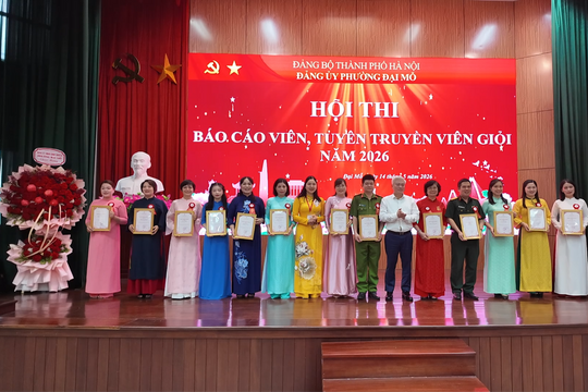 Sôi nổi Chung khảo Hội thi Báo cáo viên giỏi phường Đại Mỗ