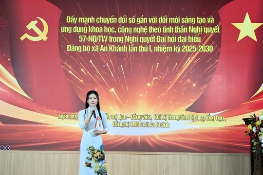 Xã An Khánh tổ chức chung khảo Hội thi “Báo cáo viên, tuyên truyền viên giỏi năm 2026”