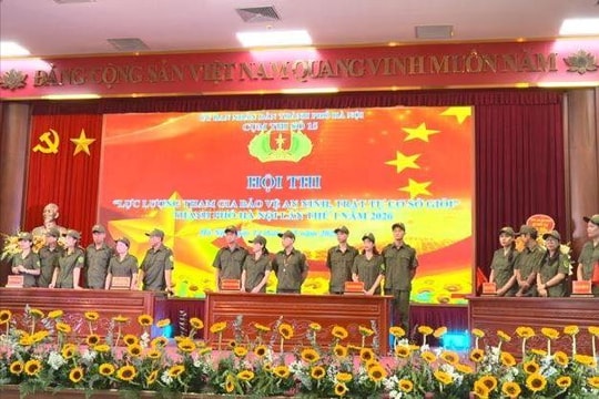 Xã Phúc Thọ giành giải Nhất hội thi bảo vệ an ninh trật tự cơ sở