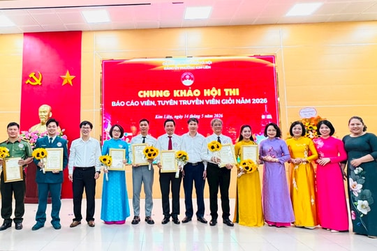 Kim Liên tổ chức Chung khảo Hội thi Báo cáo viên, tuyên truyền viên giỏi năm 2026